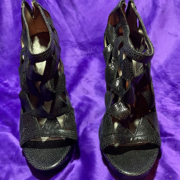 Black Calvin Klein open toe ankle boots - Picture 7 of 7